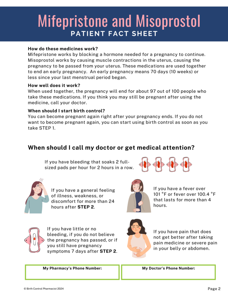 Medication Abortion Patient Fact Sheet 2